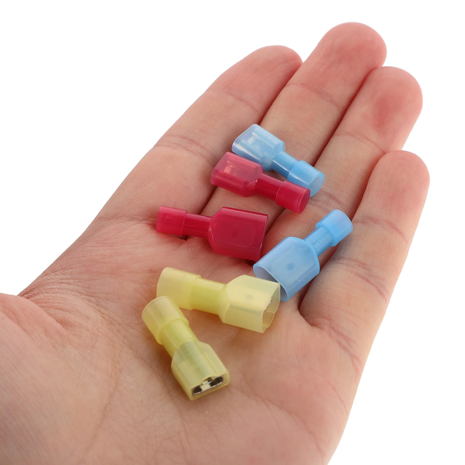 

200Pcs Spade Connector Kit Insulated Crimp Terminals Nylon Wire Connectors for Automotive Speaker Car Electrical and Industrial