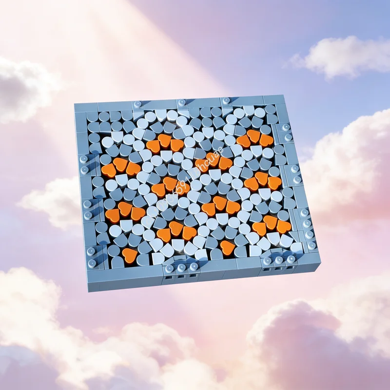 

5310pcs MOC City Fan Pattern Cobblestone Model Building Blocks Architecture Assemble Creative Idea Christmas Gifts Toys Brick