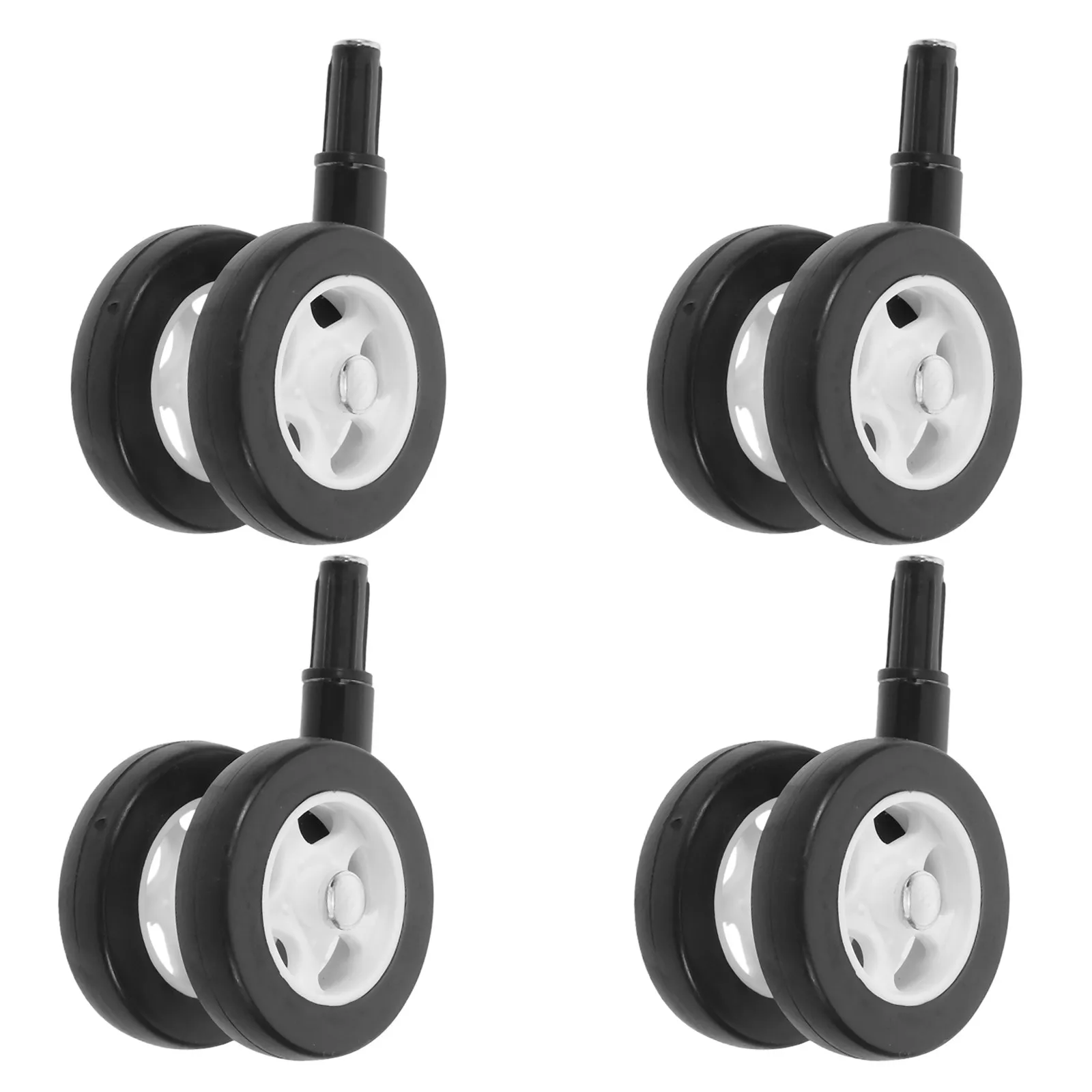 

4Pcs Baby Walker Wheels Replacement Black Casters Detachable Universal Stroller Parts Smooth Rolling Quiet