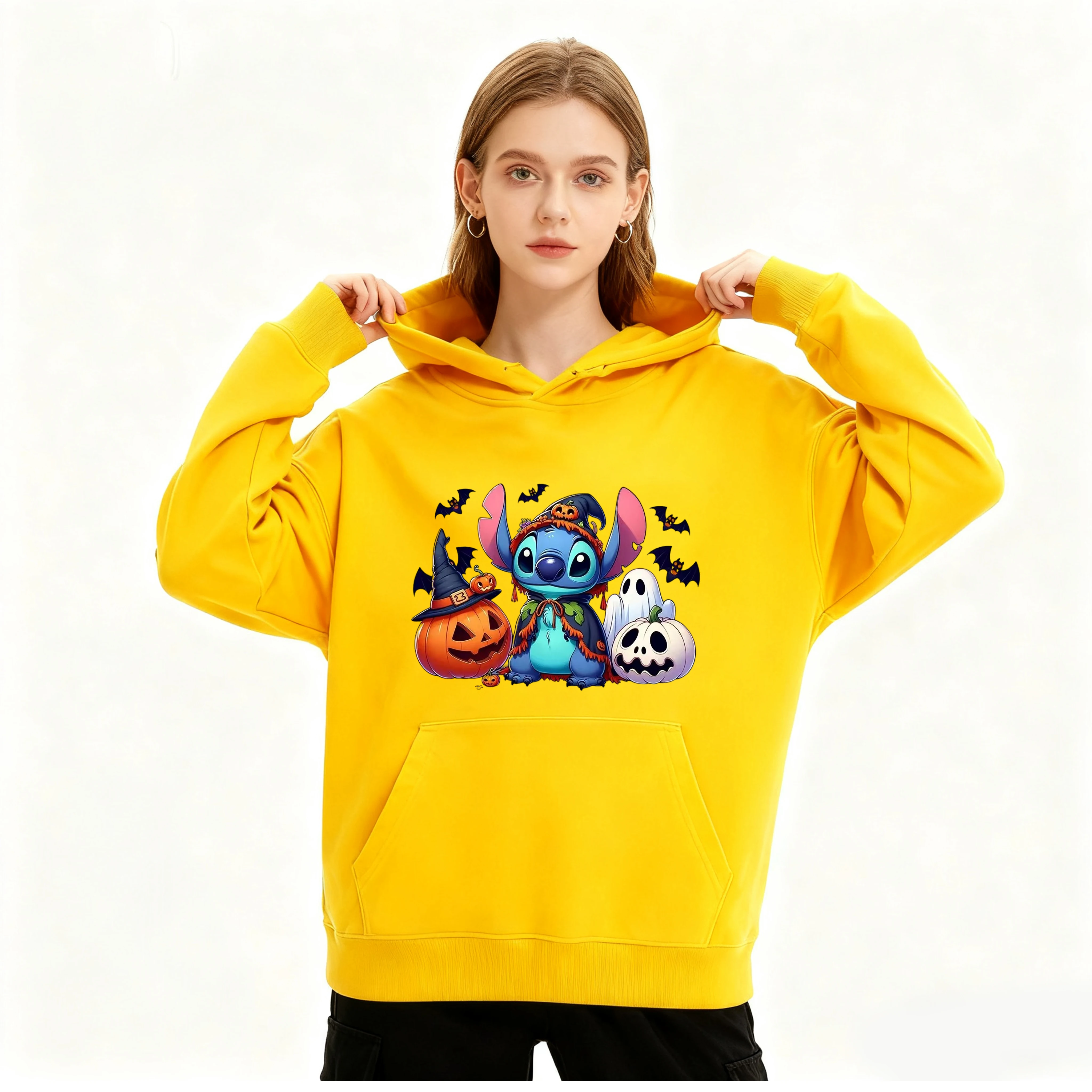 ستيتش الهالوين أزياء رياضية مقنعين سترة ديزني عنصر نمط الطباعة الرياضية مريحة لطيف الترفيه الحياة اليومية