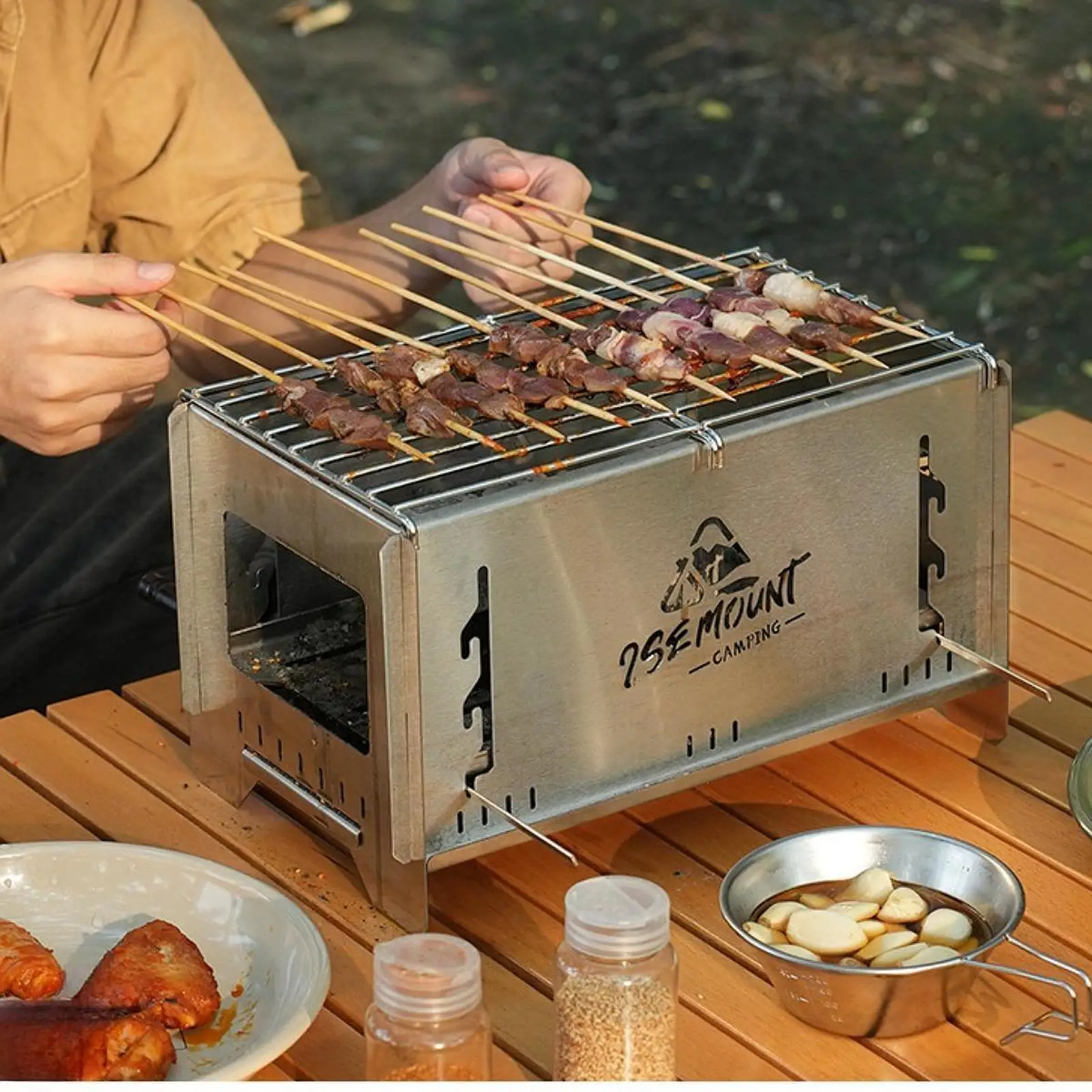 Camping Wood Burner Ultralight Grill Oven for Outside Garden Backpacking