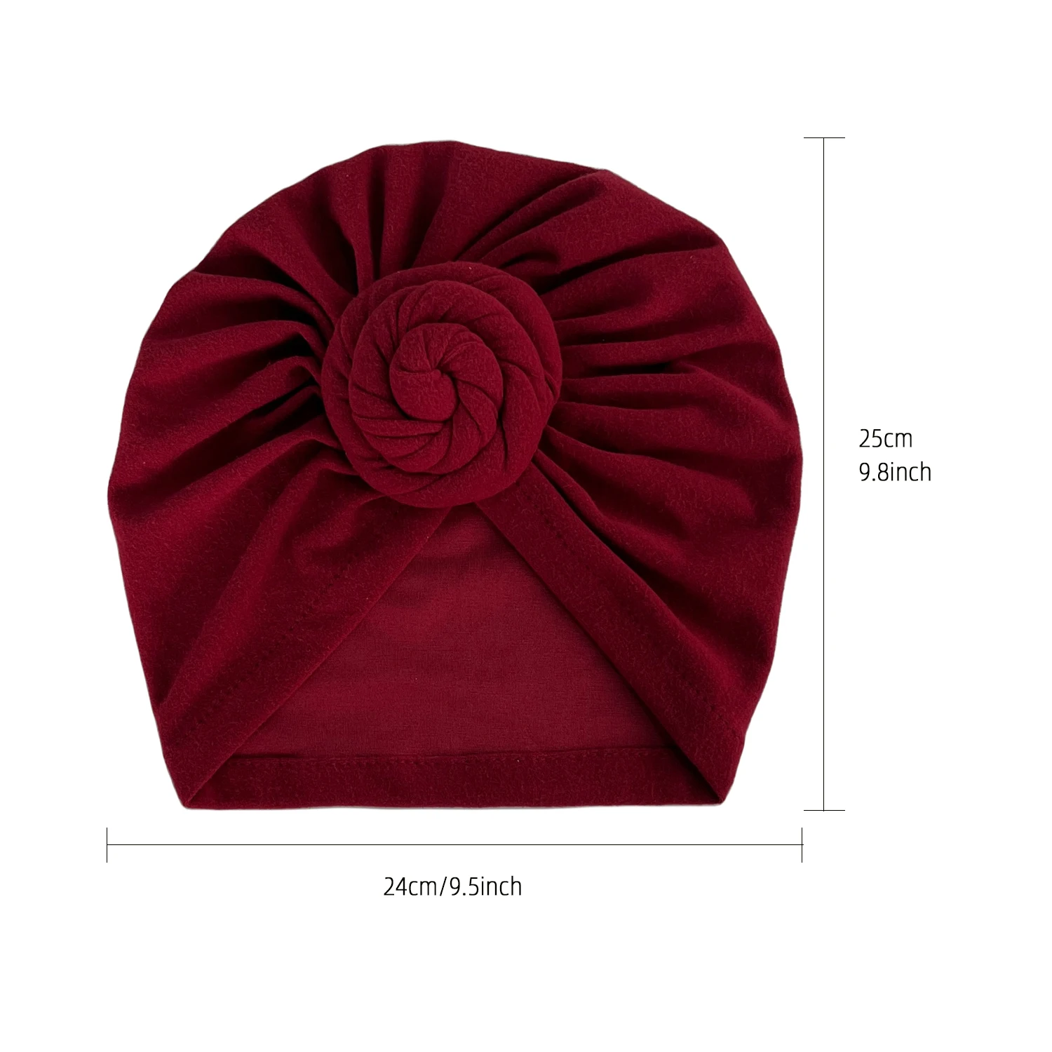 Pre-Made Knotted Turban Hat Soft and elastic Head Wraps Elegant Pleated Beanies Headscarf For Women