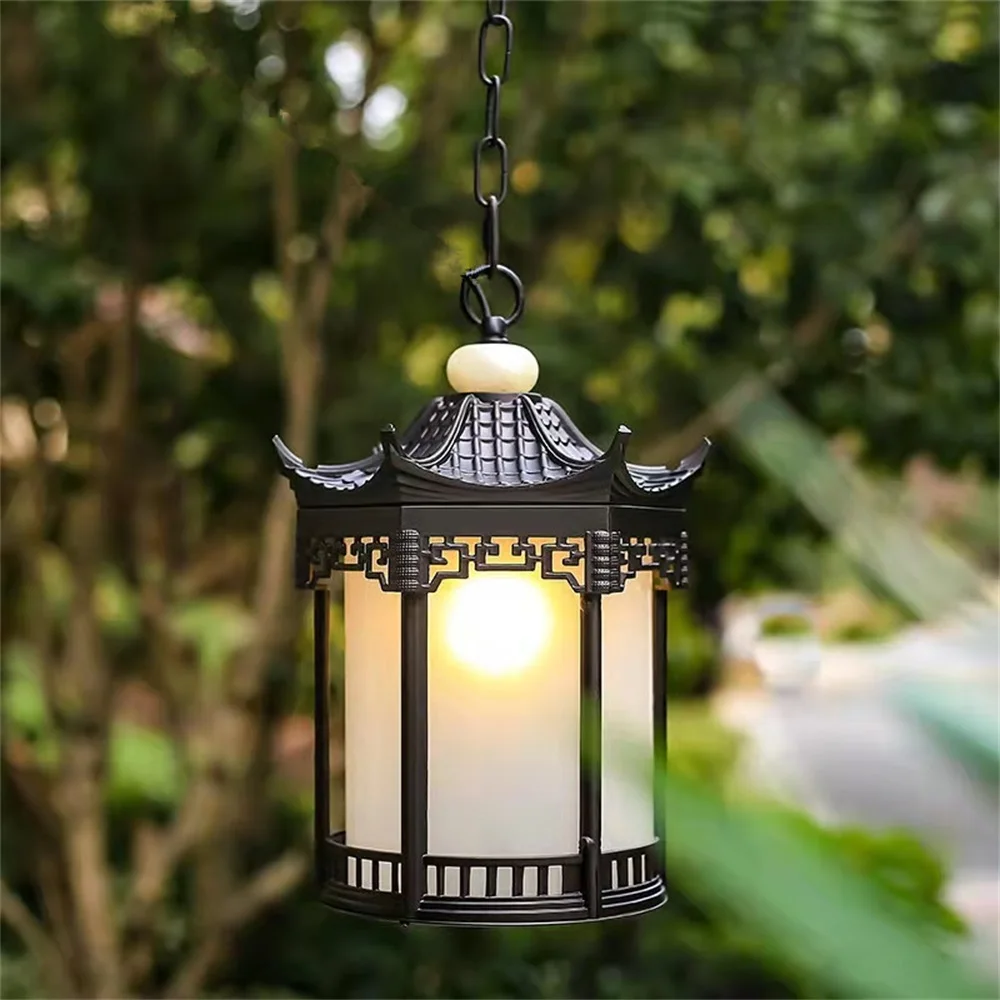 

TEMAR Classical Pendant Light Outdoor Retro LED Lamp Waterproof for Home Corridor Decoration