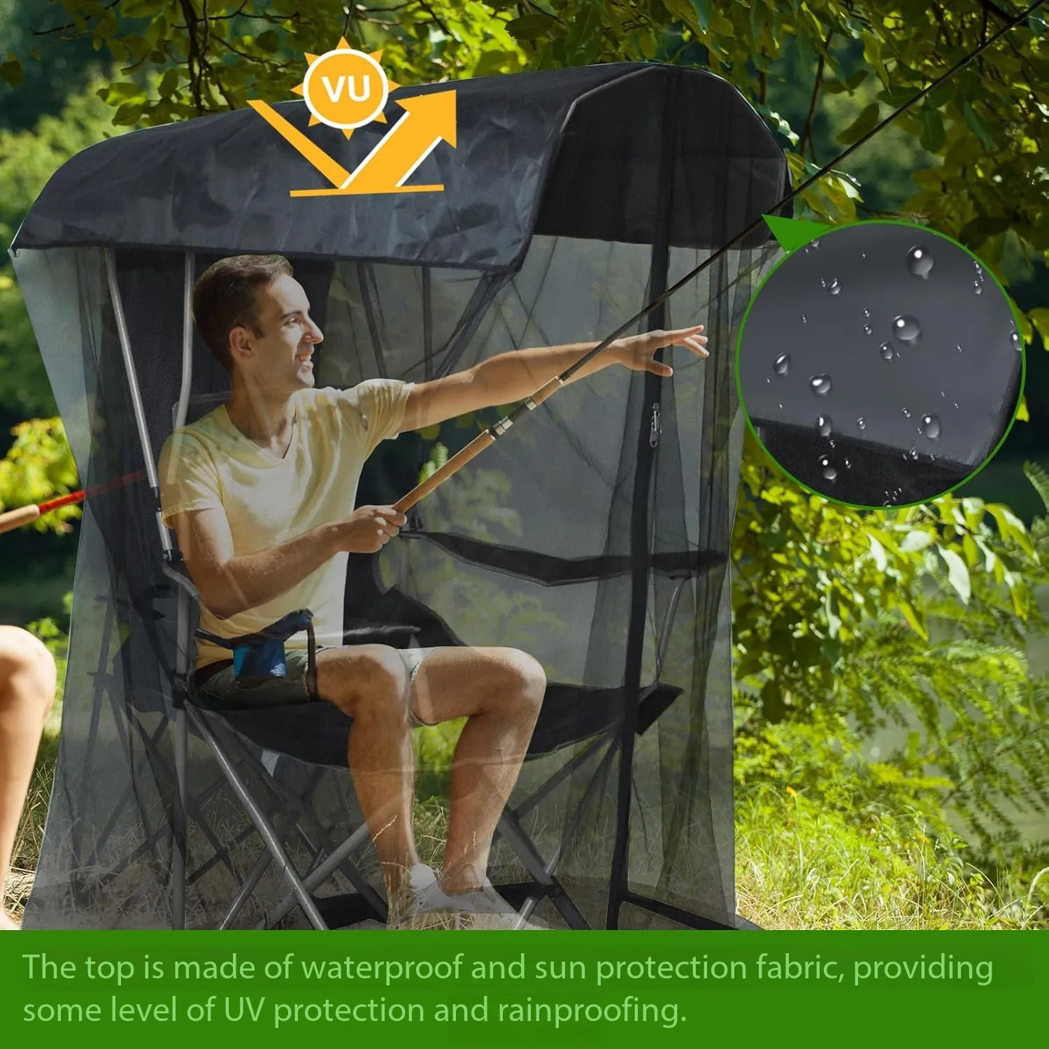 

Outdoor swing mosquito net fishing courtyard garden mosquito net swing rocking light-shielding net travel easy installation