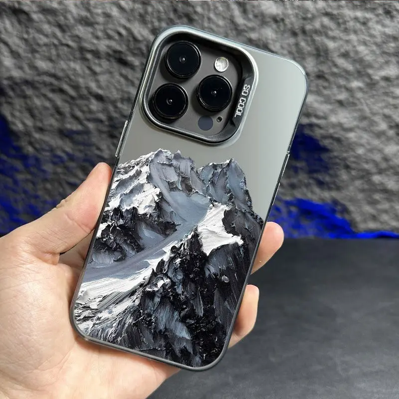 Beautiful Snow Mountain Phone Case For iPhone 16 15 14 13 12 11 Pro Max 78Plus XR XS MAX MINI Y2K Soft Girl Anti Fall Back Cover