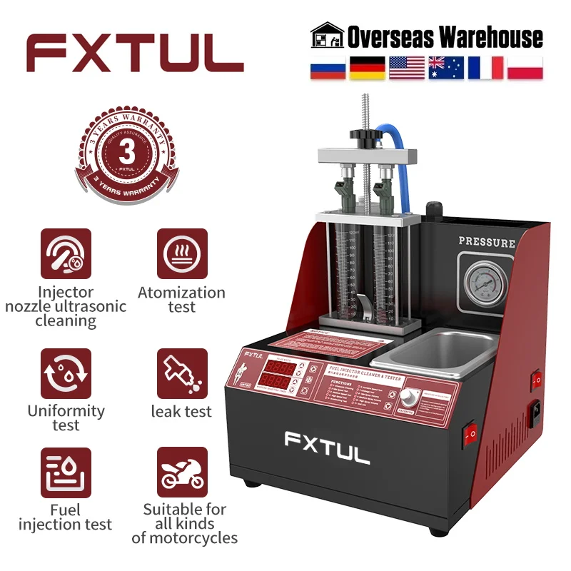 FXTUL UNT60 Car Fuel Injector Cleaner Tester Ultrasonic  Fuel Injector Cleaning Tester For Car Motorcycle 110V 220V