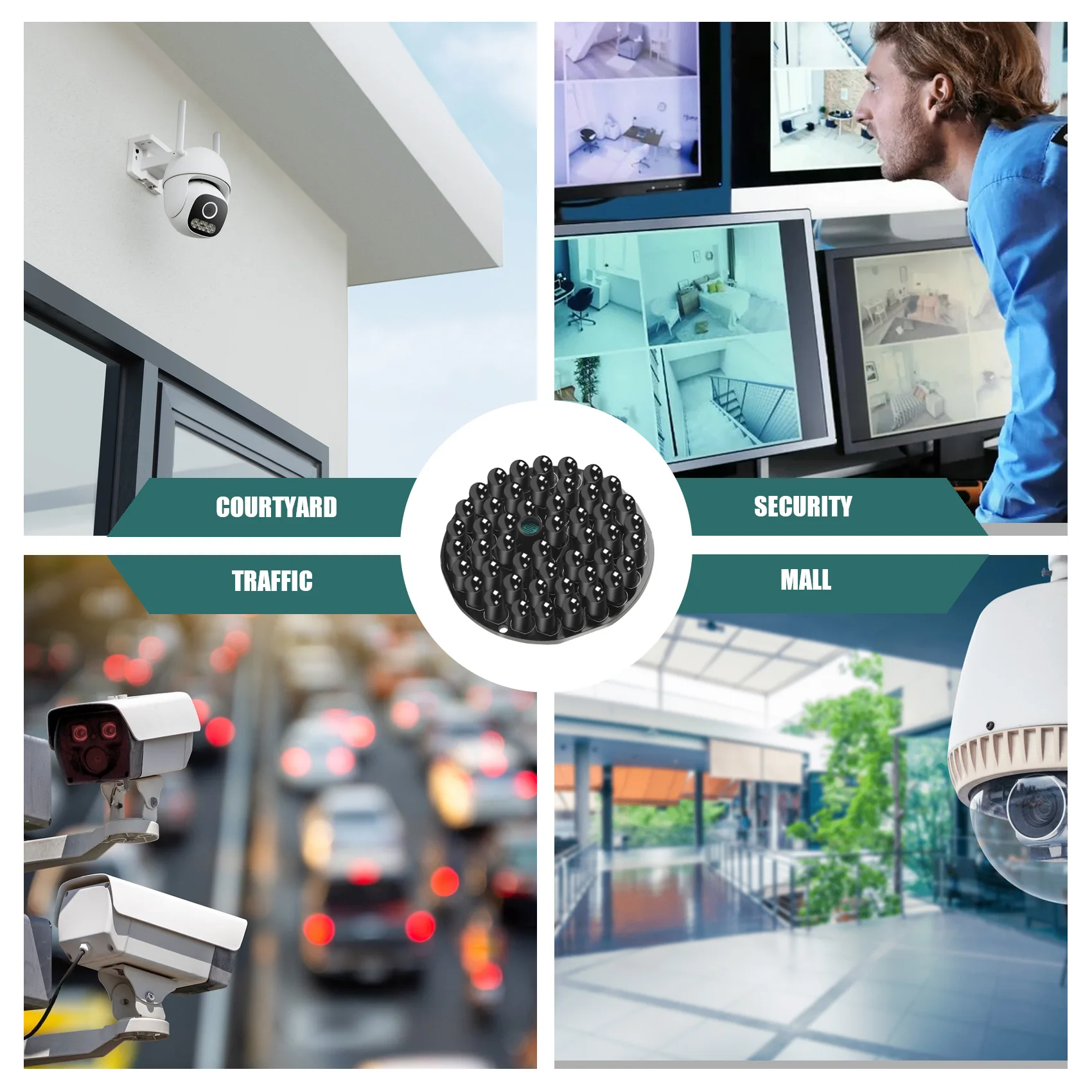 

ИК-инфракрасная светодиодная плата 940 Нм, 48 шт., ИК-светодиоды, невидимые в ночное время, без экспозиции, световая плата для ИК-осветителя, аксессуары для видеонаблюдения-A09I