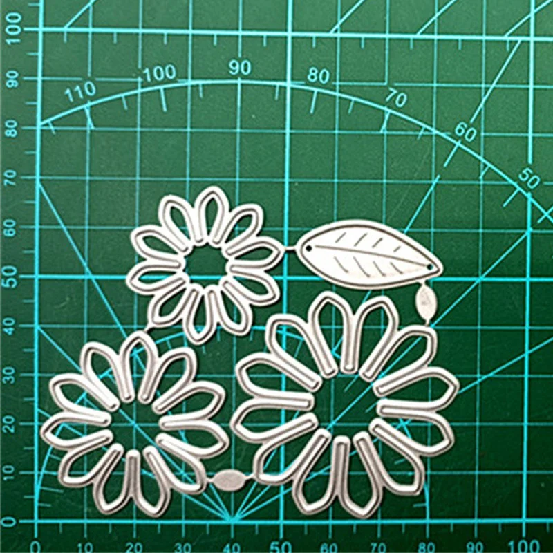 Flower Leaves Cutting Dies Embossing Scrapbooking Cutter Paper Greeting Cards Metal Stamp Stencils for Decoration