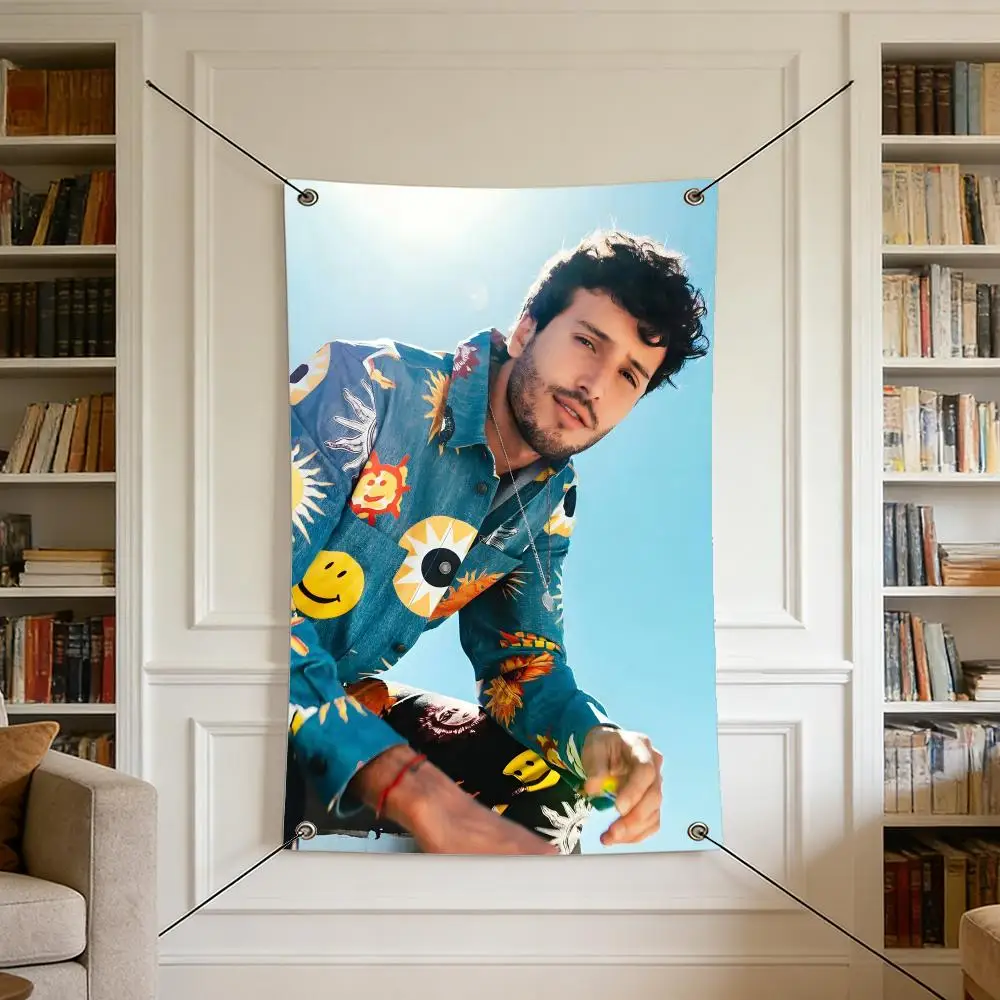 Bandera de Sebastian Yatra para el hogar, cálida, con 4 ojales, sin arrugas, para interior y exterior