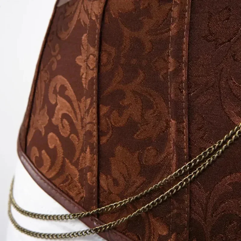 HN8 Corsés piratas para mujer, corpiño de cuero, corsé Steampunk con hebilla, ropa para fiesta de carnaval, disfraces de Halloween Plus) 4Dc