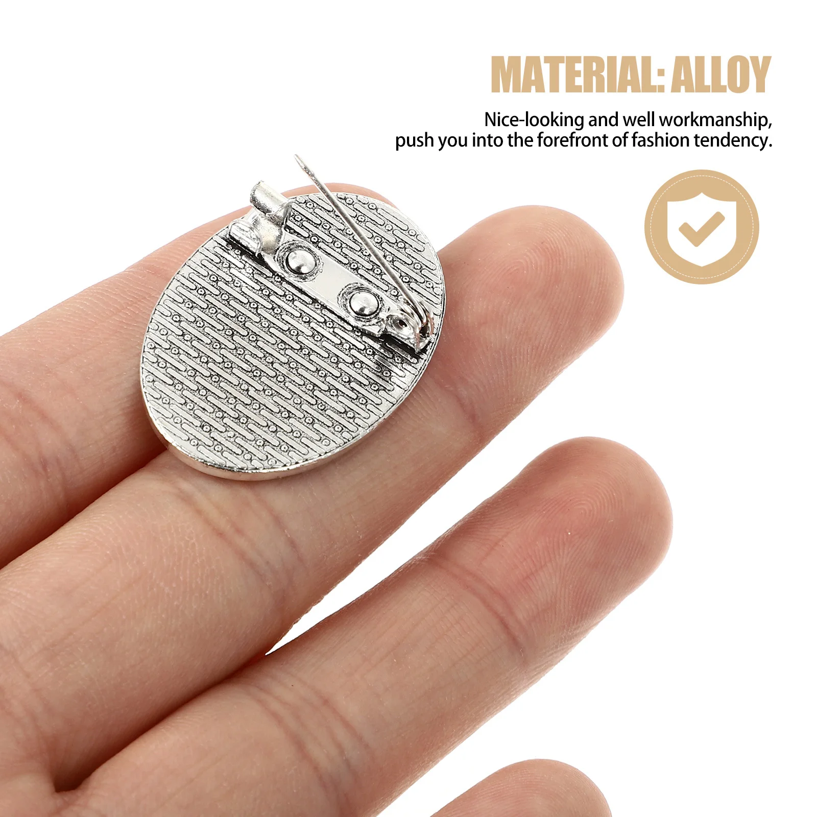 5pcs 25Mm Chest Pin Accessories Diy Alloy Base Tray Hollow Round Bezel For Jewelry Making Crafts Resin Cameo Bracelets