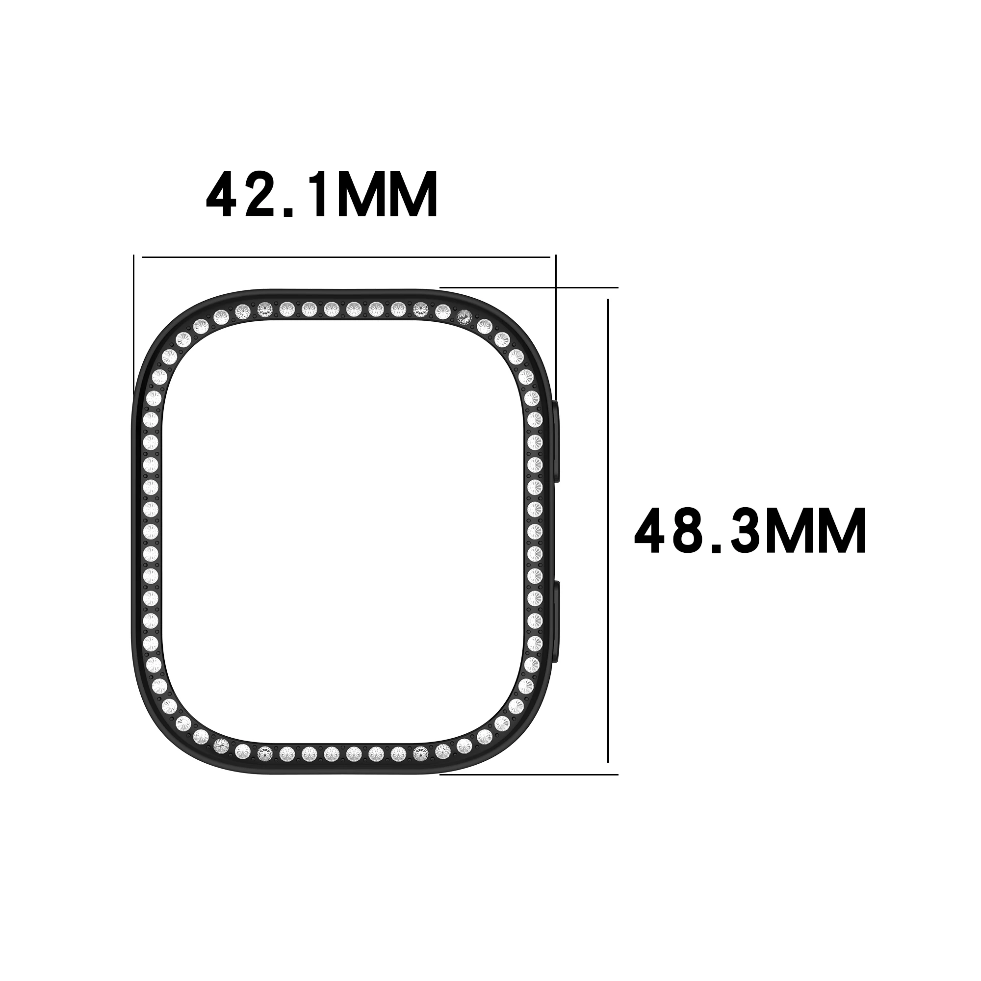Funda de diamante de una sola fila para reloj inteligente Amazfit Bip 6(A2435), marco de carcasa protectora de PC para Amazfit Bip6, accesorios de moda