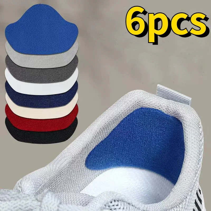 6PCS Sports Shoes Repair Stickers Suede Heel Protector Anti-Wear Repair Holes Self-adhesive Patches Insoles Pad Foot Care Insert