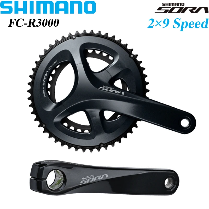 SHIMANO SORA FC R3000 3550 Crankset FC-R3000-CG FC-3550 2x8s 2x9s road Bicycle Bike front chainwheel crank 175mm 170mm 50-34T