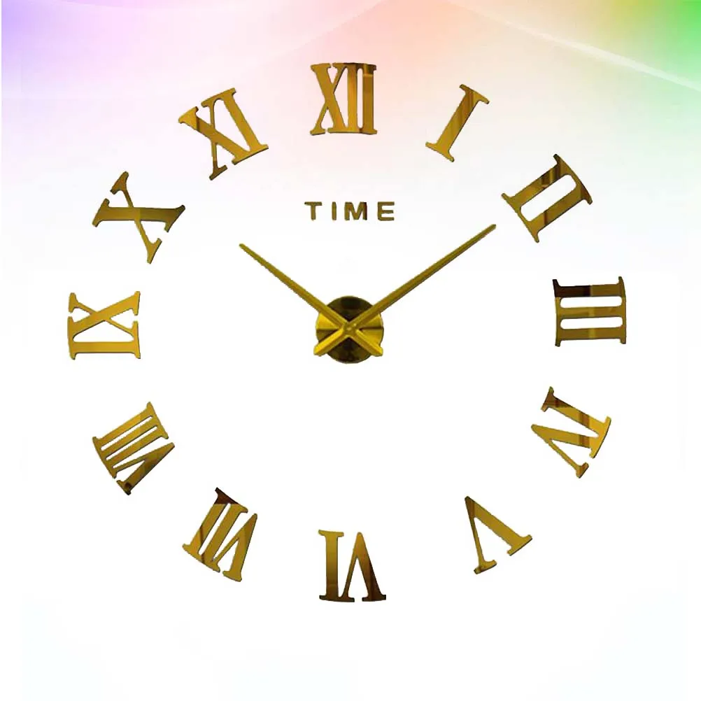 

Roman Numeral Wall Clock Digital Large Creative 3D Cartoon Modern Decorative Unique Design Home