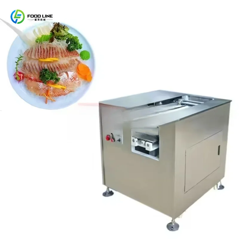 Customized 220V Removable Industrial Fish Slicing Equipment Automatic Salmon Perch Fillet Cutter Meat Shredding Cutting Machine