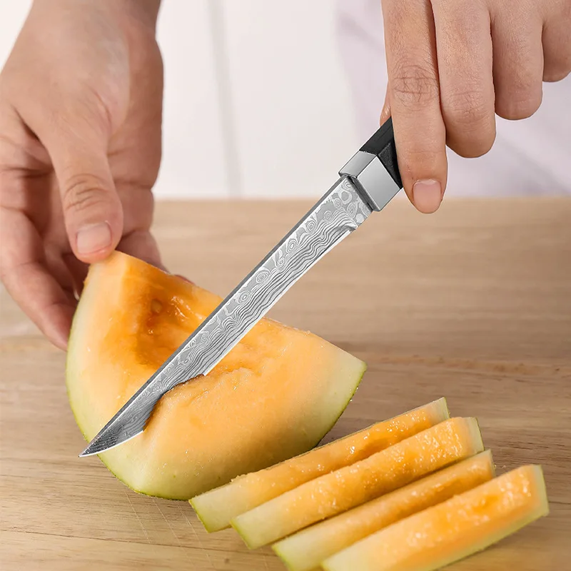 Damask-cut fruit knife - Sharp stainless steel knife for household -fruit peeler peelerfruits and vegetables- Kitchen hand tools