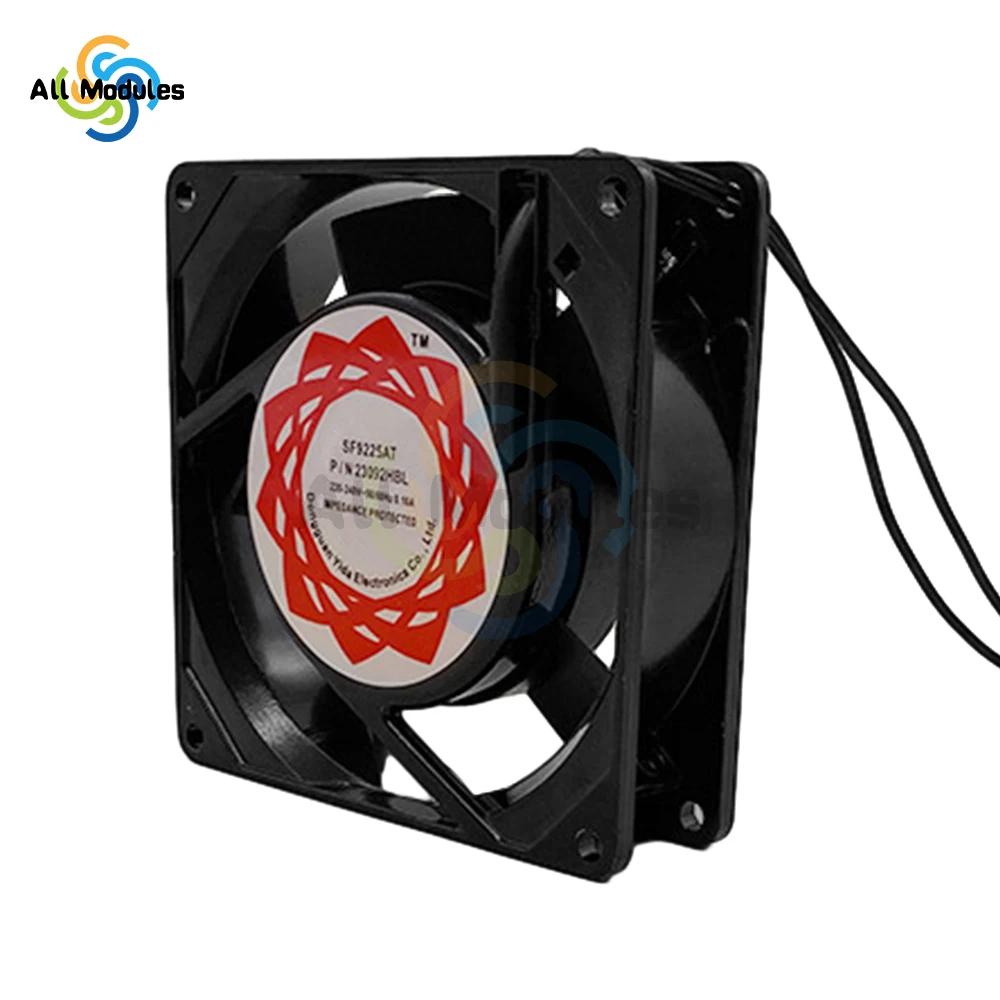 Cichy wentylator muffinowy 110V 220V AC 90mm x 90mm x 25mm wentylator chลodzฤ
cy do projektรณw wentylacji