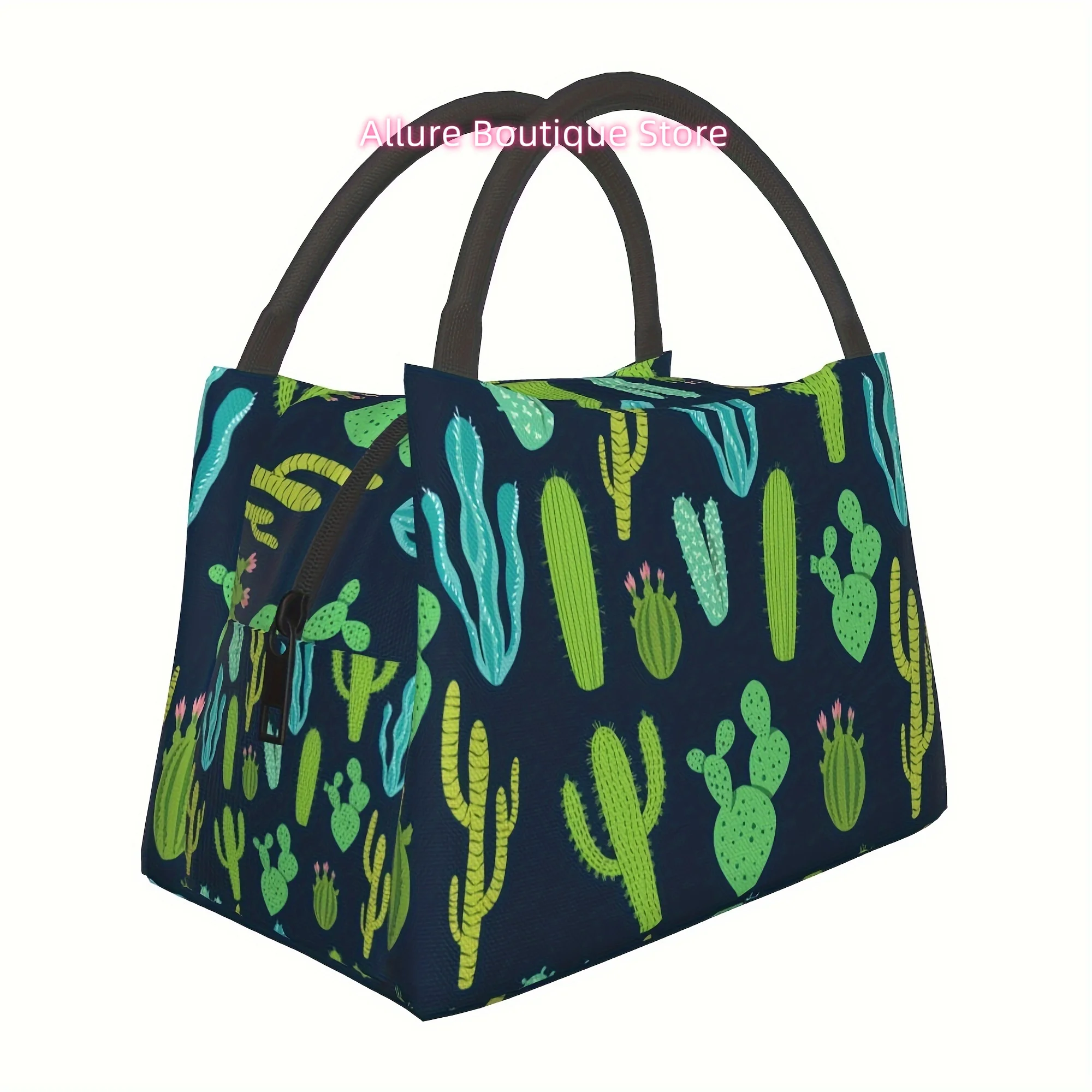 1pc Cactus, Reusable Cooler Bag, Cooler Bag, Insulated Lunch Bag for Camping Picnic Beach for Home, Restaurant, Offic