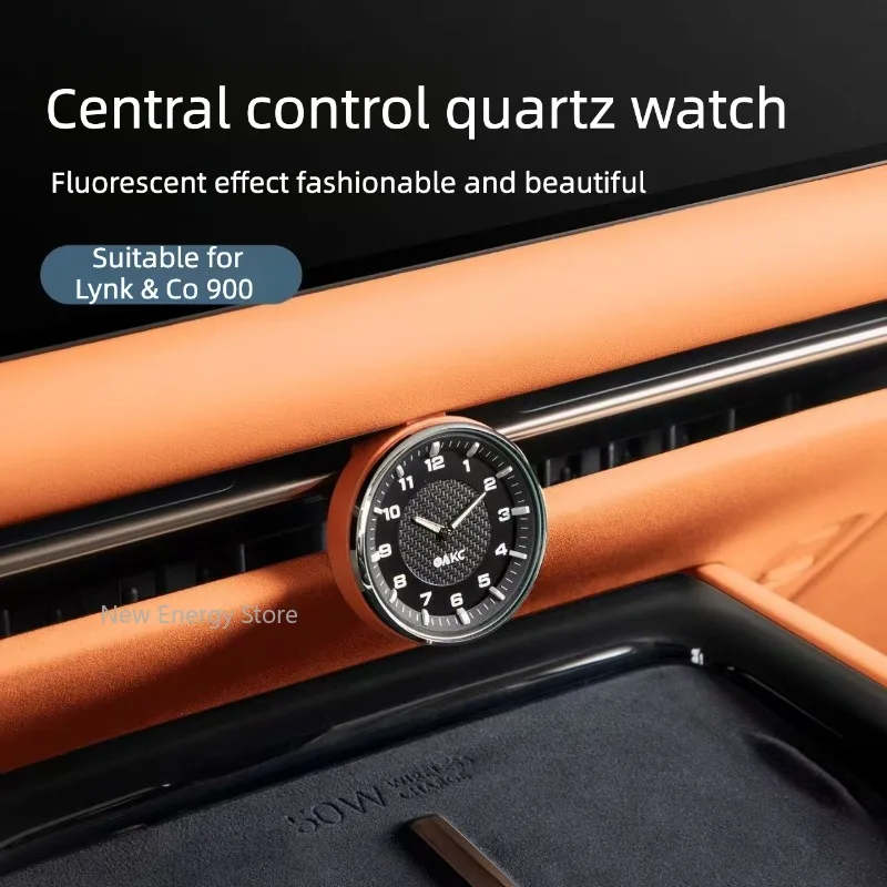 For Lynk & Co 900 2025 2026 Car Center Control Quartz Watch Luminous Clock Watch With Air Outlet Interior Accessories