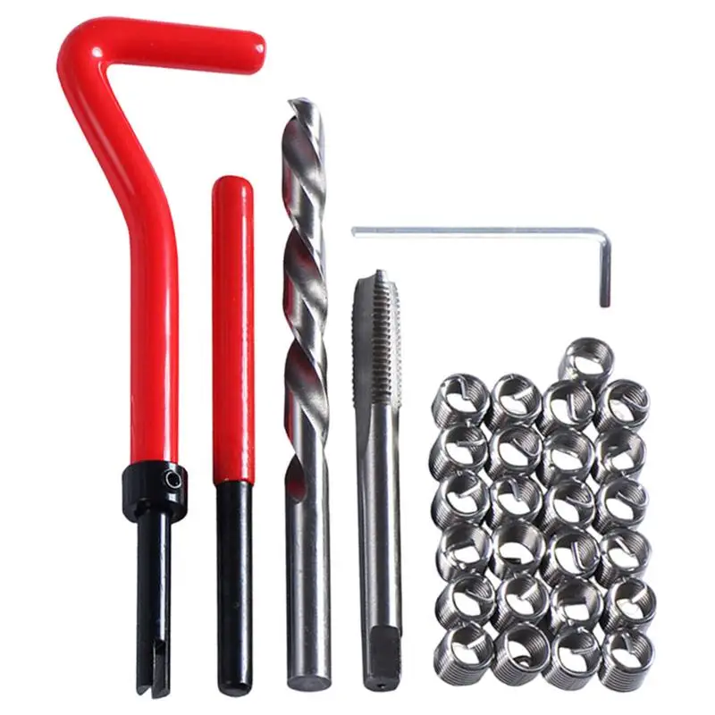 Thread Repair Tool Kit Helicoil Kit 30 Pieces Metal Thread Tool Helicoil Thread Repair Tool For Home Users Business Users Women