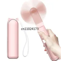 Portable Mini Fan 2000mAh USB Rechargeable 3 Speed Handheld Foldable Fan Hand Held Small Pocket Travel Fan with Handy Power Bank