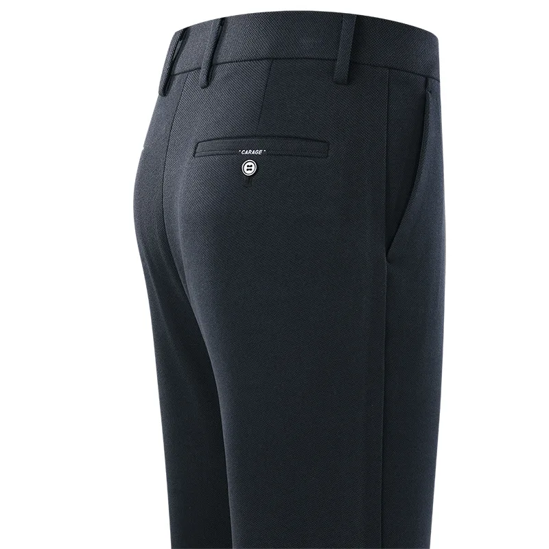 

Осенне-зимние толстые мужские модные шерстяные прямые брюки, молодежные однотонные простые повседневные брюки