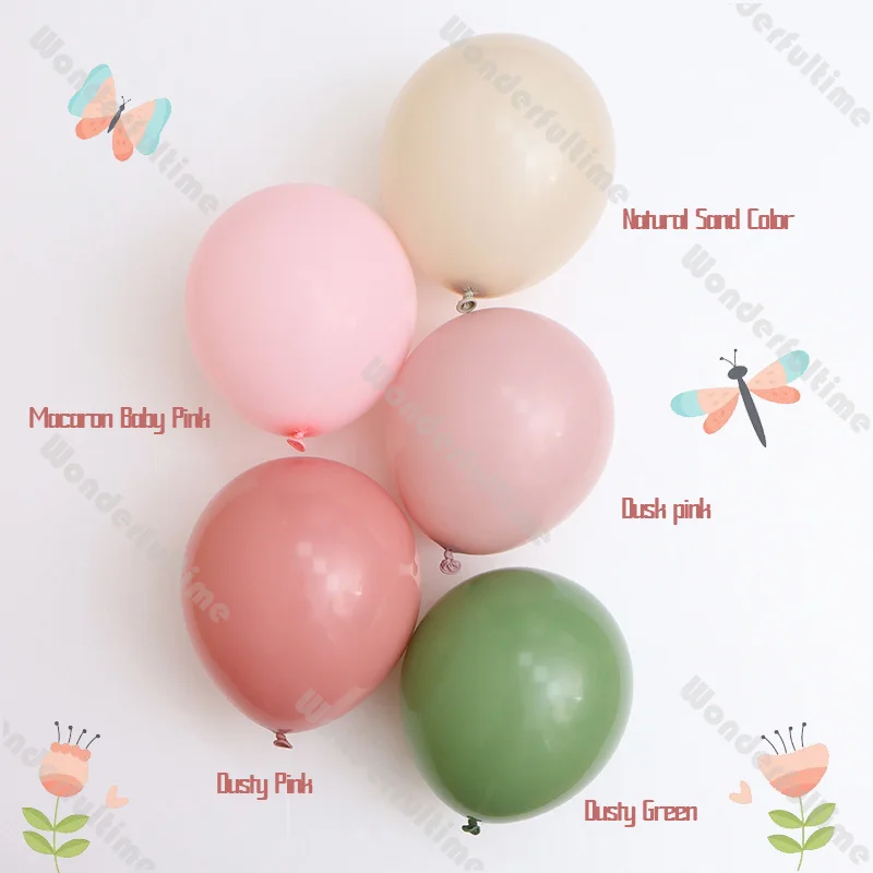 5/10/12/18inch Matte Latex Balloon Dusty Green Pink Sand Helium Ball Wedding Adult Birthday Party Decor Baby Shower Globos