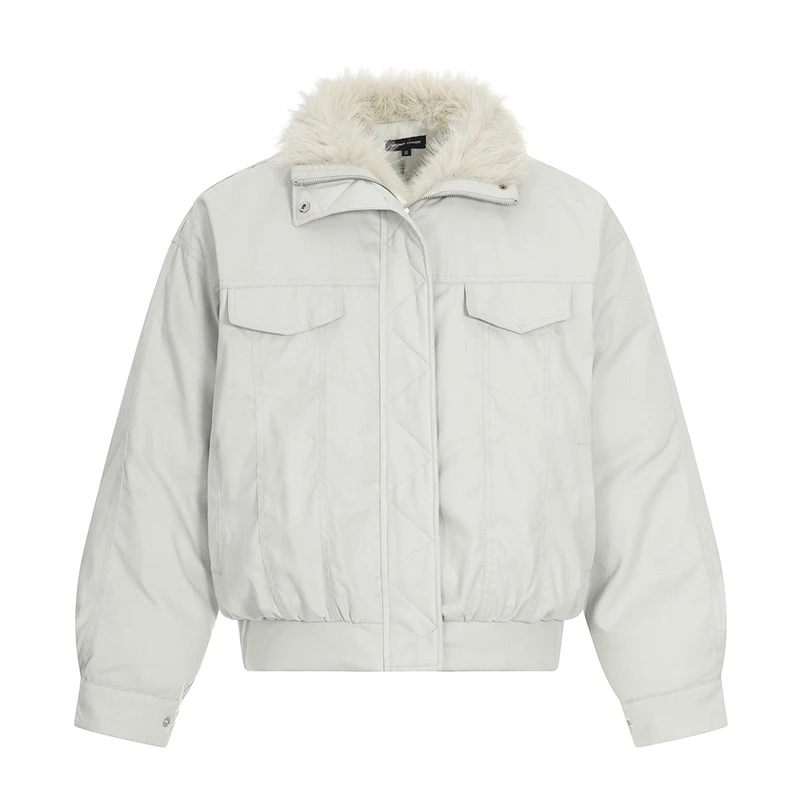 

Winter Fur Collar Padded Cotton Jacket Men Streetwear Fashion Vintage Loose Casual Warm Thicken Quilted Cargo Jacket Parkas Coat