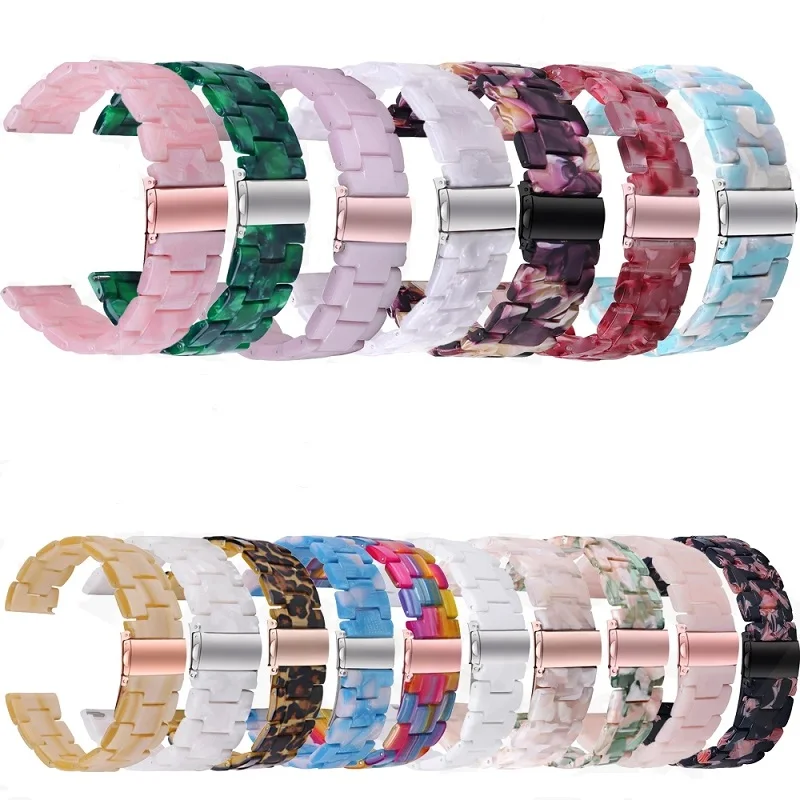 

20mm clear resin strap for Garmin Venu Sq Vivoactive 3/Vivomove HR/ foreerner 645 245 Smart watch strap Correa