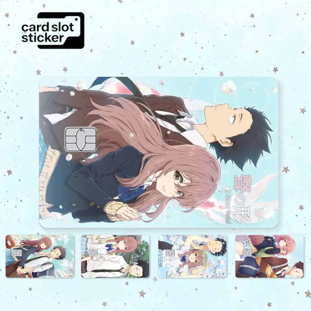 A Silent Voice A-Anime  Credit Card HD Stickers Game Card Decal Small Chip Waterproof Sticker Gift