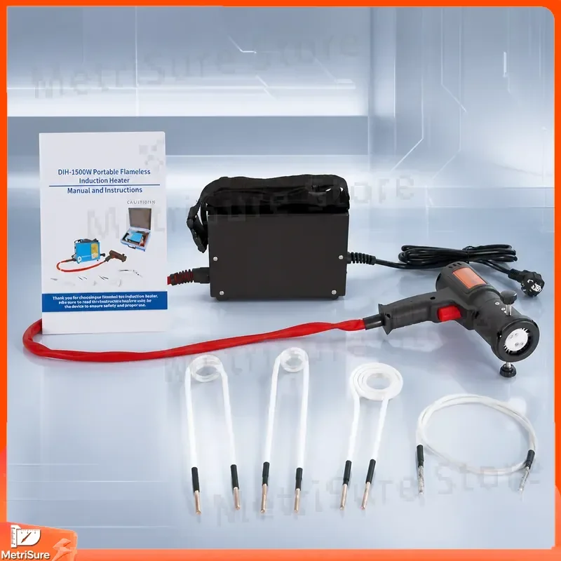1500W Induction Heater Bolt Removal Tool Handheld Quick Heating Flameless Induction Coil Kit Auto Repair Rusty Nut Remover