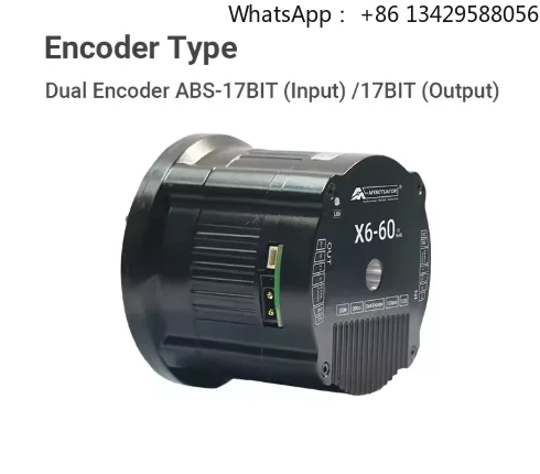 Brushless Servo Motor RMD-X6-P20-60-E Ether CAT+CAN Dual Protocol Dual Encoder Permanent Magnet Waterproof for Collaborative