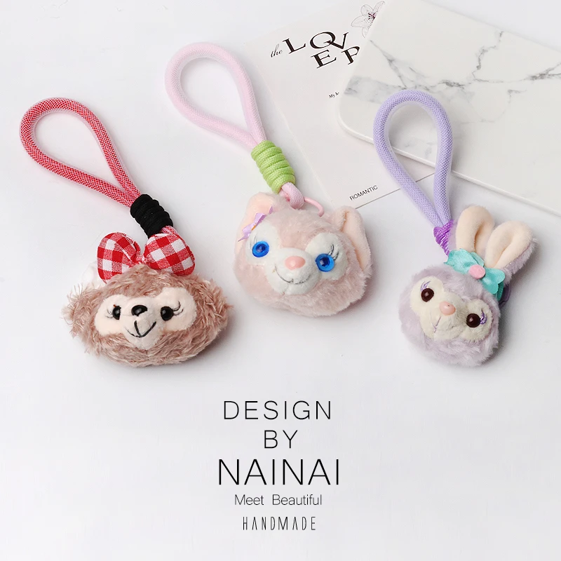 Cute Rabbit  Plush Keychain Girl's Heart Cartoon Hand Rope Pendant Book Bag Accessory Trendy Fashionable Chinese Made