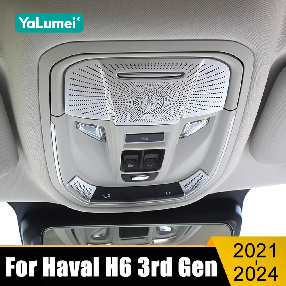 

For Haval H6 3rd Gen 2021 2022 2023 2024 GT HEV PHEV Car Audio Strips Protective Horn Roof Lamp Frame Mesh Reading Light Cover