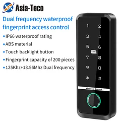 Biometric Fingerprint RFID Access Control Keyboard Outdoor Waterproof Backlight Keypad Standalone Controller Lock (no tuya app)