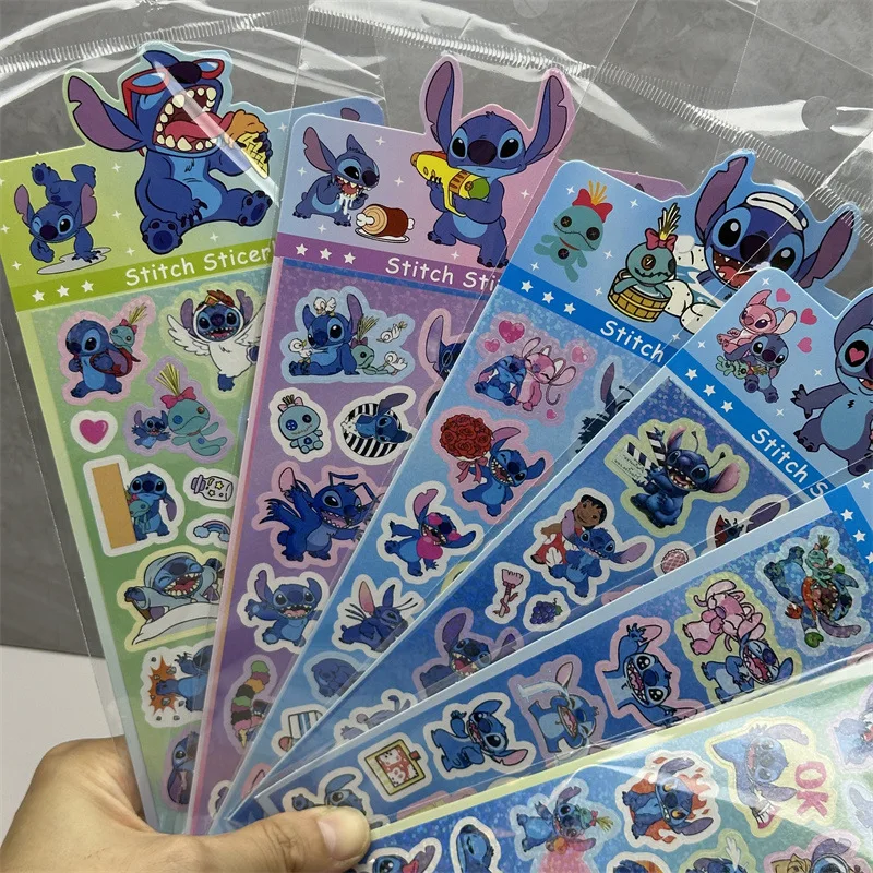 100pcs/Lot Disney Cartoon Lilo & Stitch Sticker Kawayi Stitch Diy Sticker Student Stationery Wholesale Gift