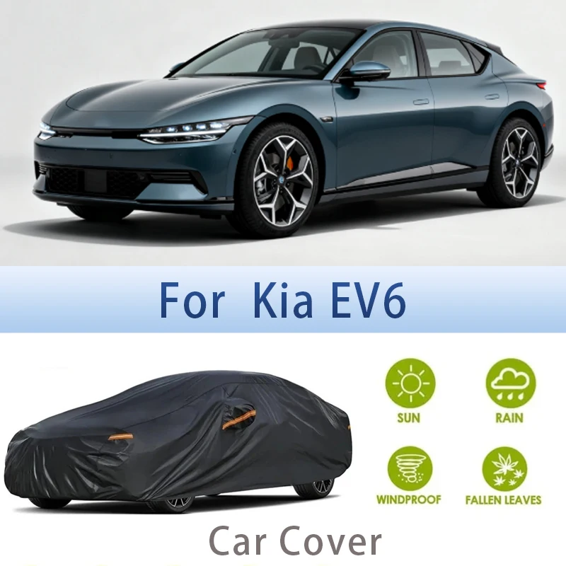 

For Kia EV6 Outdoor Protection Full Car Covers Snow Cover Sunshade Waterproof Dustproof Exterior Car accessories
