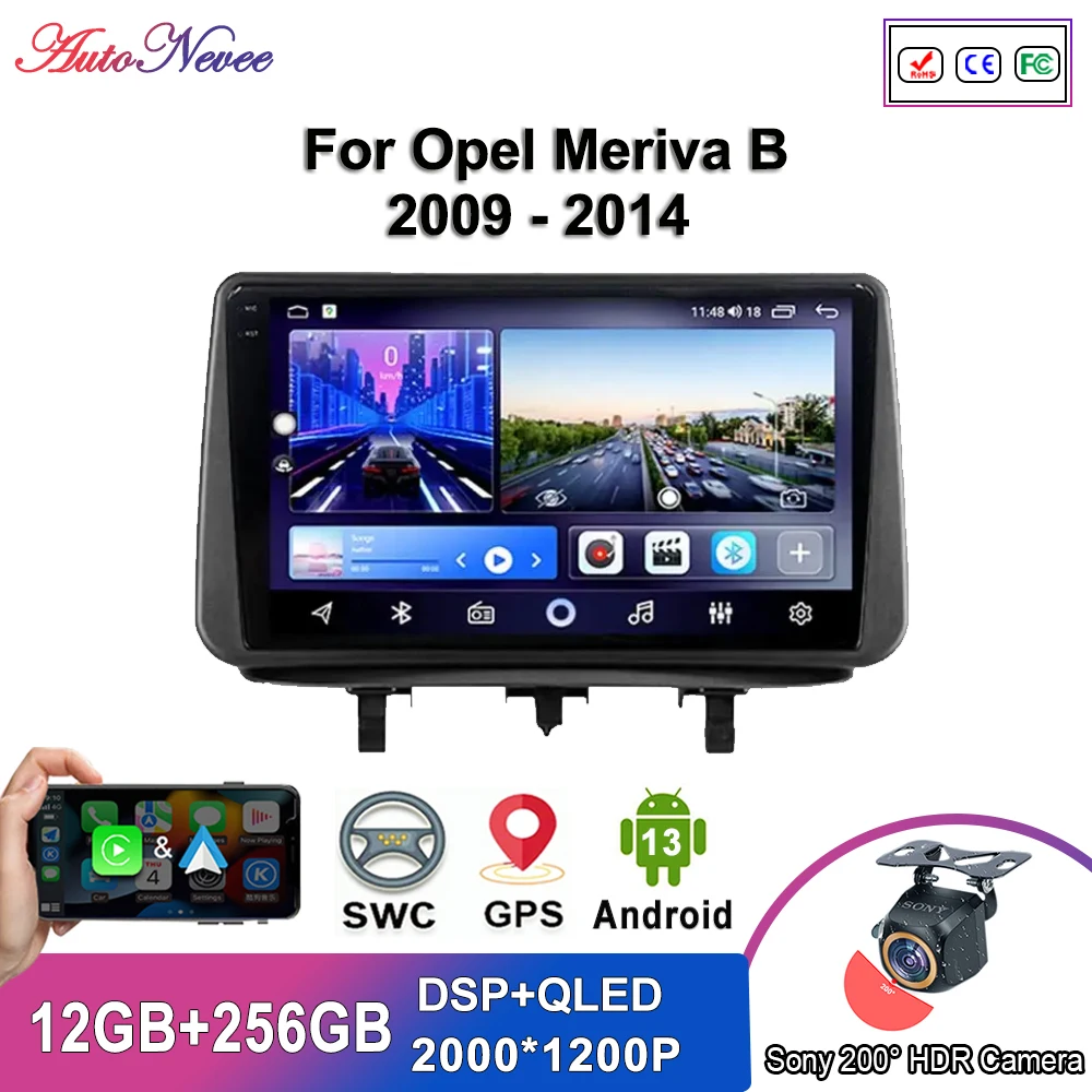 

Android 14 Multimedia For Opel Meriva B 2009 - 2014 GPS Navigation Auto Radio QLED Screen Carplay Dash Cam No 2din DVD 5G Wifi