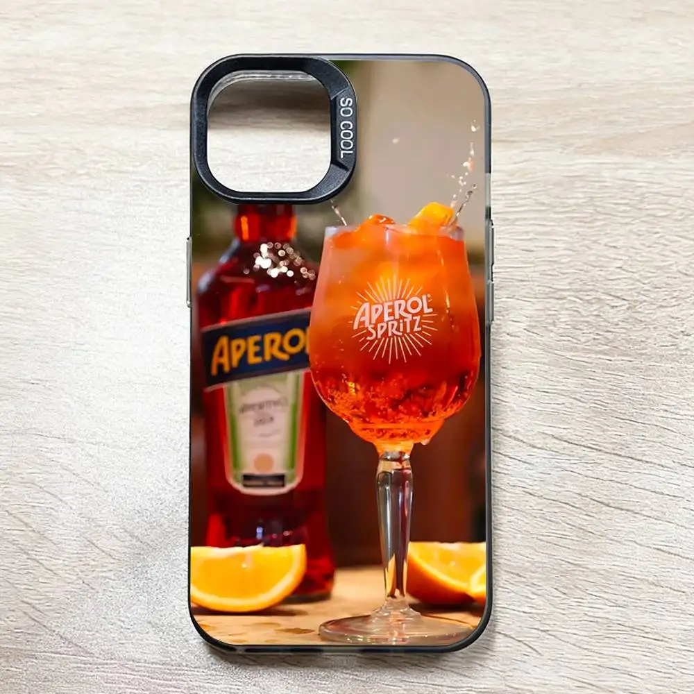 A-Aperol S-Spritz Orange Cocktail Phone Case for iPhone 17 16 Max Mini 15 14 13 Pro Plus 12 11 X XS Air Premium Protector