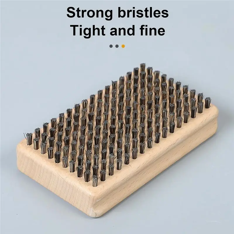 A07T-Snowboard Wax Brush Kit - 3Pcs Nylon, Brass & Horsehair Brushes For Ski Maintenance