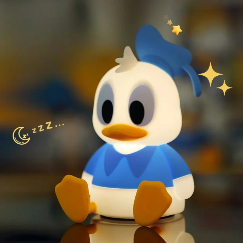 Cartoon Kawaii Donald Duck Nightlight Student Desktop Warm Lamp Creative Mobile Phone Stand Children\'s Christmas Gift Toys