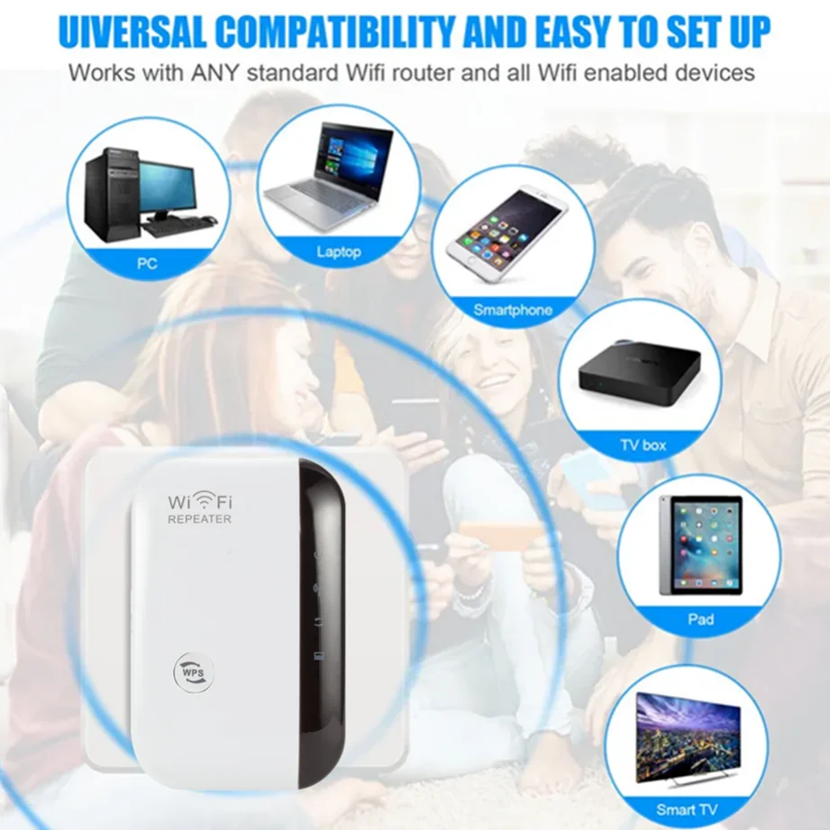 300Mbps WiFi Repeater WiFi Extender Amplifier WiFi Booster Wi Fi Signal 802.11N Long Range Wireless Wi-Fi Repeater Access Point