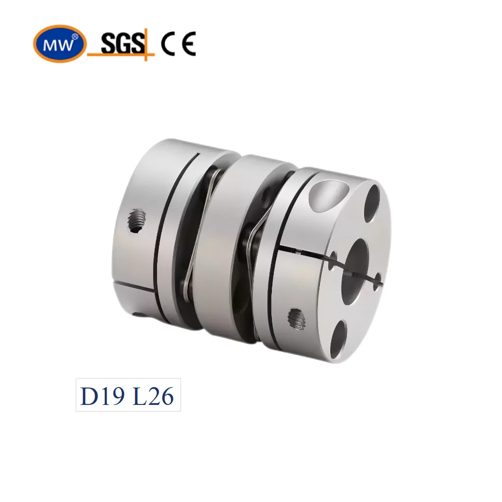 D19L26 Aluminum Alloy Coupling Flexible Double Diaphragm Coupler For Motor