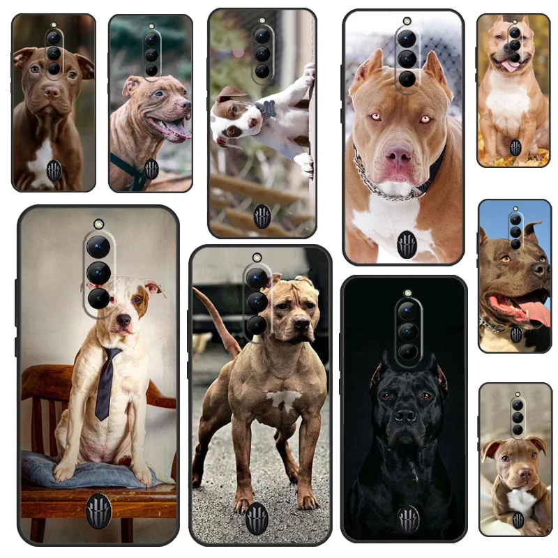 Funda americana Pitbull Terrier para Red Magic 9 8 10 Pro Plus 6 6S 7S 7 Pro 5G 6R RedMagic 9S 8S 10S Pro Plus