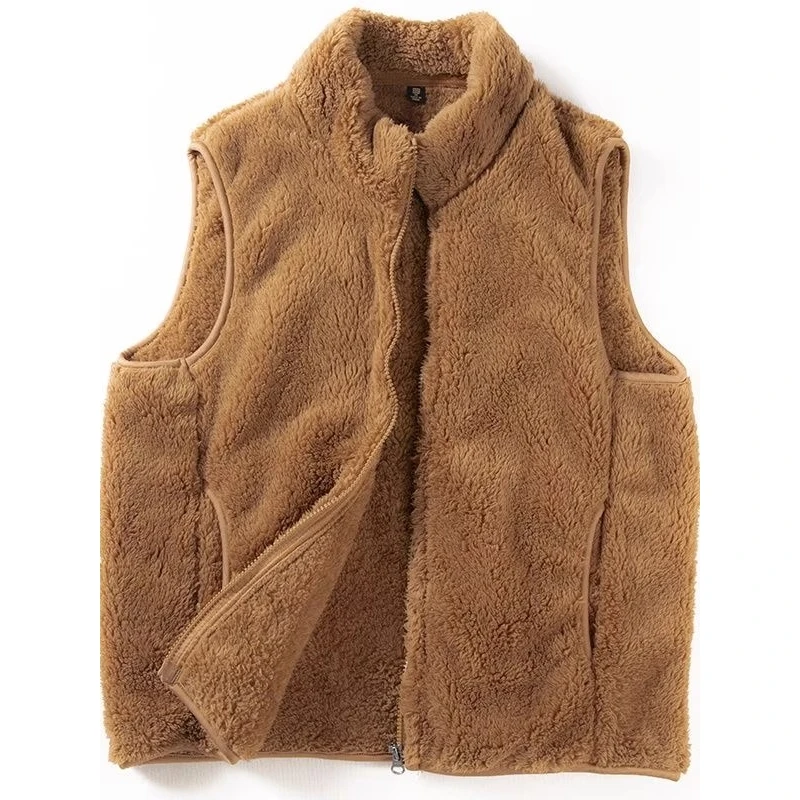 

Повседневный коралловый жилет Fce, мужской джат с воротником-стойкой, свободная посадка, зимняя верхняя одежда, удобная дышащая молодежная мода