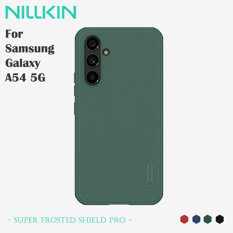 Capa NILLKIN Frosted Shield para Samsung Galaxy A54 5G, acabamento fosco sem poeira, PC + TPU moldado por injeção, resistência de queda aprimorada