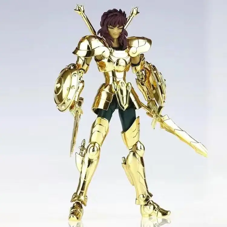

Gold Saint Seiya Libra Child Tiger Alloy Body + Purple Dragon Head Joints Movable Figure Model in Stock