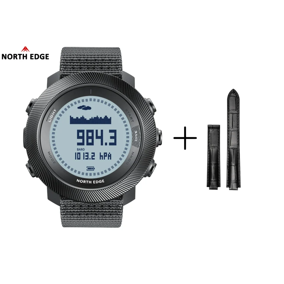 

NORTH EDGE APACHE-D Men's Smart Casual Waterproof Luminous Watch Swimming Sports Pedometer High Air Pressure Depth Diving 2026