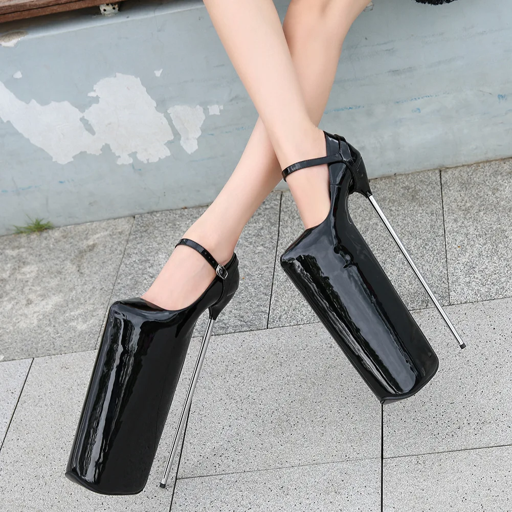 SDTRFT New Designer Stilettos platform Crossdresser 30cm Ultra High Thin heels Girl\'s shoes woman Lolita Uniform Buckle pumps
